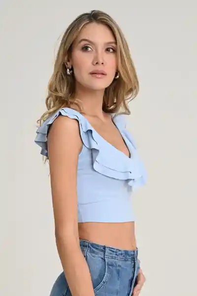 Top Malika Color Azul Claro Talla XS Ragged