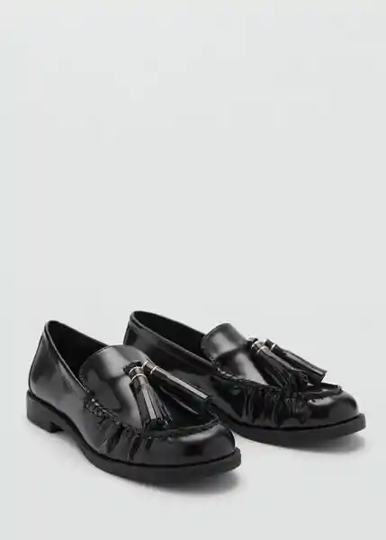 Zapatos Borla Negro Talla 38 Mujer Mango