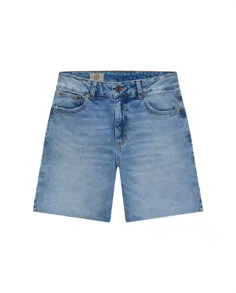 Short Medio Femenino Azul Francés Medio Talla 6 Chevignon