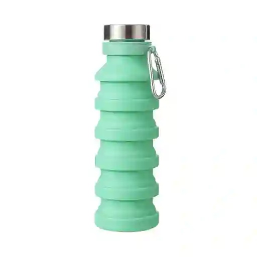 Miniso Termo de Silicona Plegable Verde 550 mL