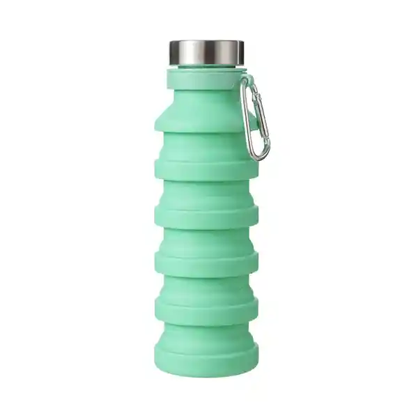 Miniso Termo de Silicona Plegable Verde 550 mL