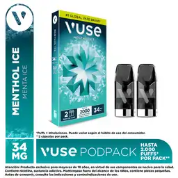 Vuse Go Vaporizador Pods Menthol Ice (34 mg)