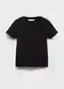 Camiseta Sport Negro Talla 12 Niñas Mango