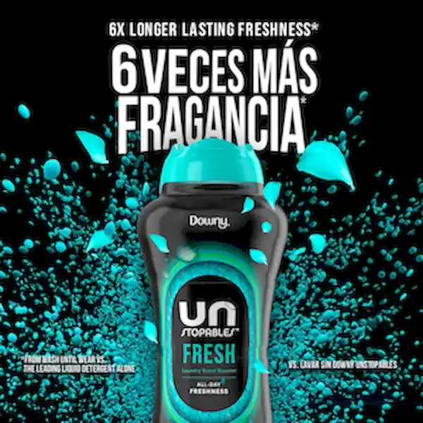 Downy Suavizante Unstopable Perlas Potenciadoras Aroma a Fresco