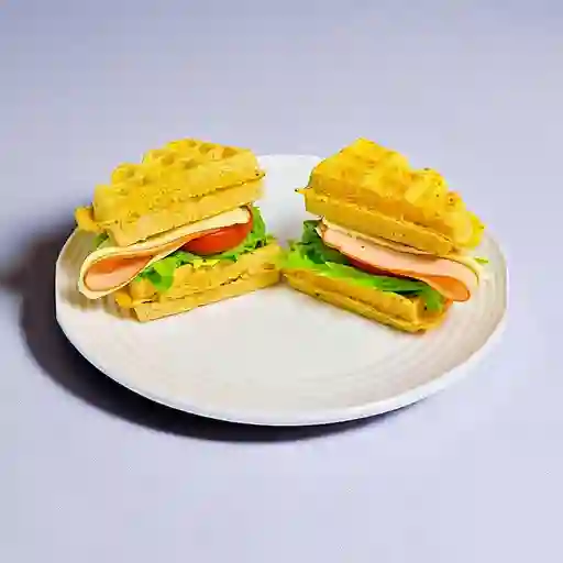 Emparewaffle Jamon y Queso