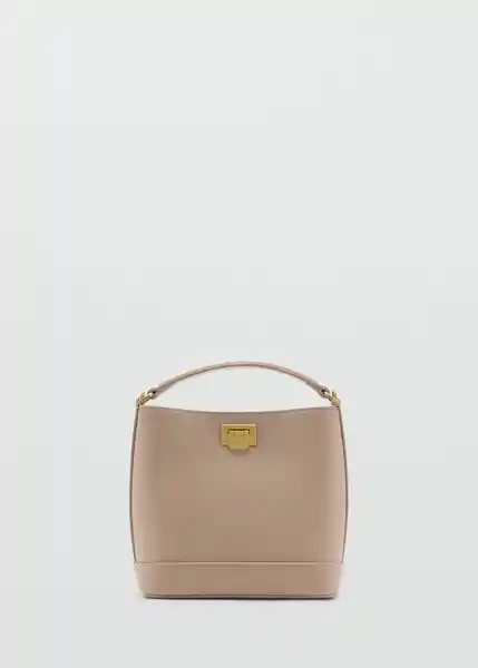 Bolso P Mike Taupe Talla 99 Mujer Mango