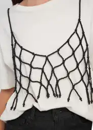 Top Mujer Negro Puro Ultraoscuro Talla M/L 309g053 Naf Naf