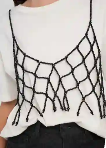 Top Mujer Negro Puro Ultraoscuro Talla M/L 309g053 Naf Naf