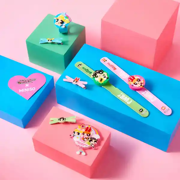 Reloj Infantil Serie Las Chicas Superpoderosas Rosa Miniso