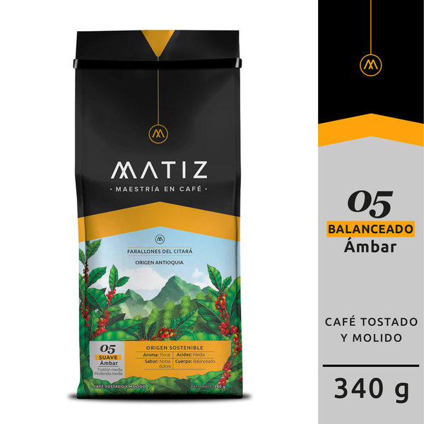Matiz Café 05 Balanceado Ámbar Tostado y Molido 340 g