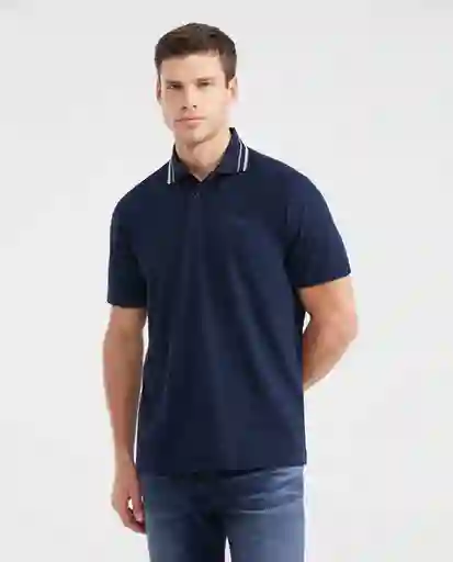 Camiseta Polo Neck Details Azul Dark Ultra Oscuro XL Chevignon
