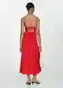 Vestido Martina Rojo Talla S Mujer Mango