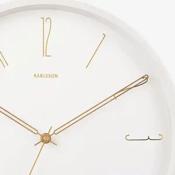 Present Time Reloj de Pared Mecanismo Silencioso Belle Blanco
