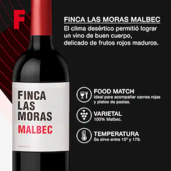 Finca las Moras Vino Tinto Malbec 