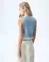 Chaleco Mujer Azul Talla S 391G002_AZU114604 Americanino