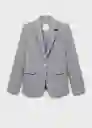 Blazer Americana Borevi Gris Talla 40 Mujer Mango