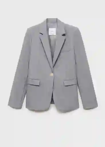 Blazer Americana Borevi Gris Talla 40 Mujer Mango