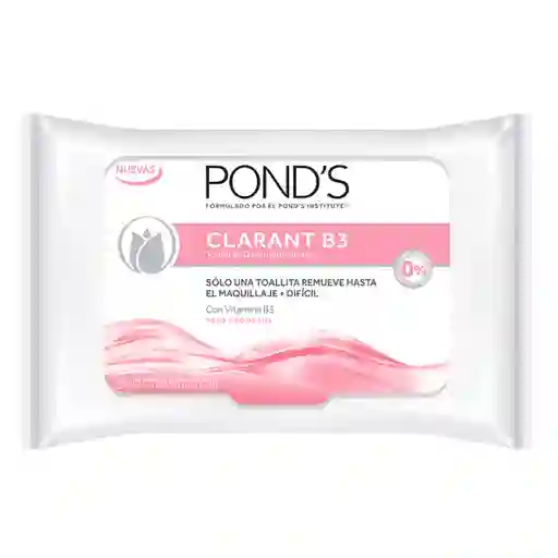 Ponds Toallitas Desmaquillantes Clarant B3 25 Unidades