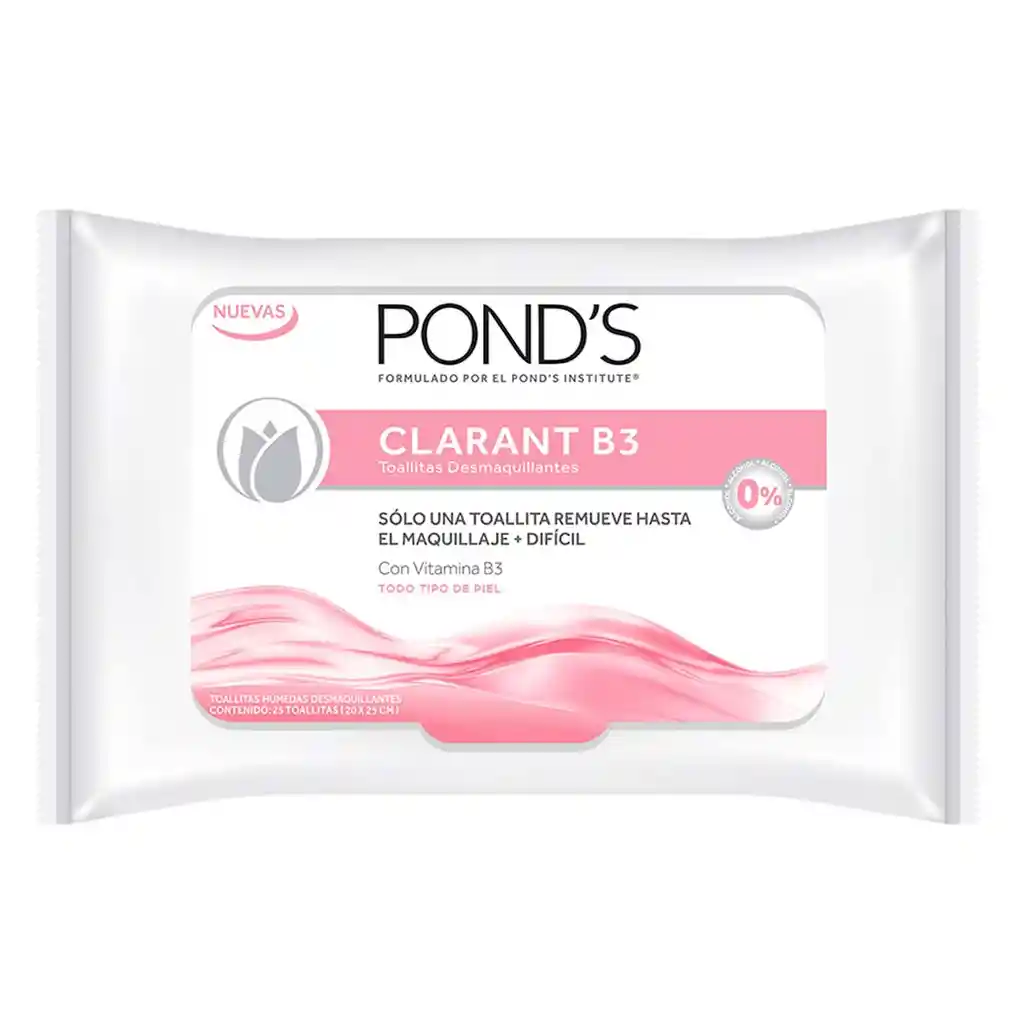 Ponds Toallitas Desmaquillantes Clarant B3 25 Unidades