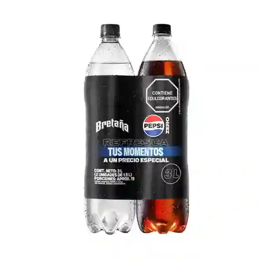 Bretaña Gaseosa Zero + Pepsi Gaseosa Zero