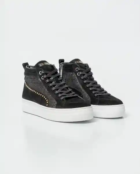 Tenis Hi Top Shimmer Negro Sombrio Ultraoscuro 35 Chevignon