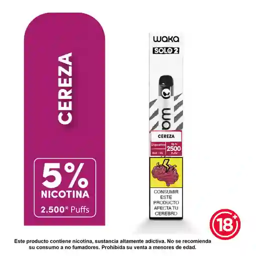 WAKA Vape Solo 2 Dark Cherry-5% 2500 Puff