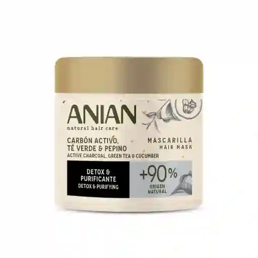 Anian Tratamiento Mascarilla Carbón té Verde y Pepino