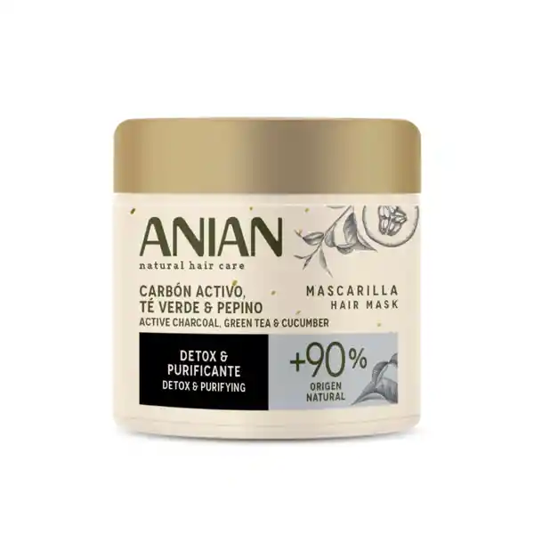 Anian Tratamiento Mascarilla Carbón té Verde y Pepino