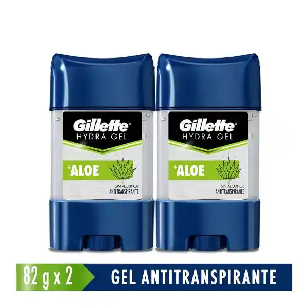 Gillette Desodorante Antitranspirante Gel Aloe 82 g x 2 Und