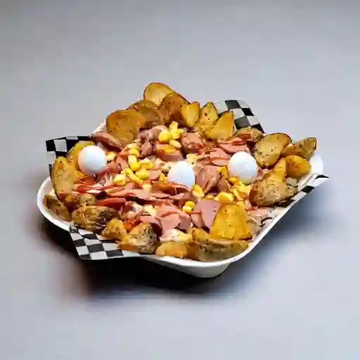 Salchipapas rusticas