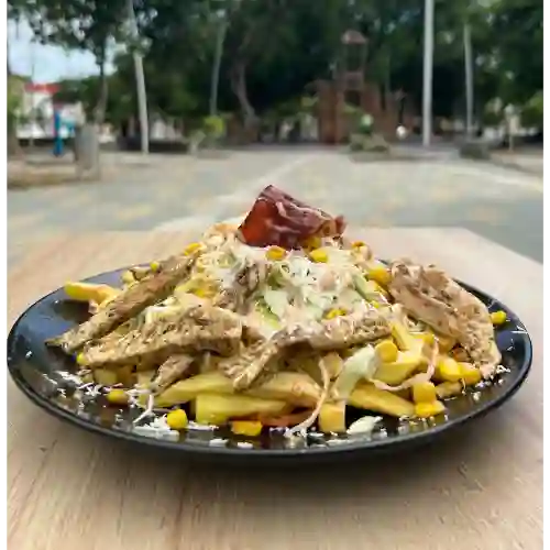 Salchipapa de Pollo Individual
