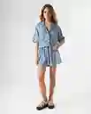 Camisa Mujer Azul Talla M 312G001_AZU114604