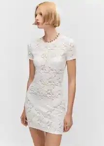 Vestido Sami Off White Talla M Mujer Mango