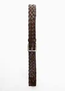 Cinturón Trenza Marrón Talla 80 Hombre Mango