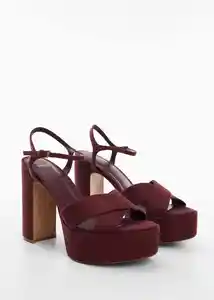 Sandalias Cru Vino Talla 42 Mujer Mango