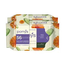 Toallitas Húmedas Desmaquilladoras Pomys Aloe Y Miel X56 Und Y Pepino Y Caléndula 2X28 Und