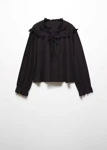 Blusa Negri Negro Talla 19 Niñas Mango