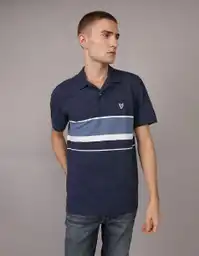 Camiseta Polo Hombre Azul Talla SMALL 3974410 American Eagle