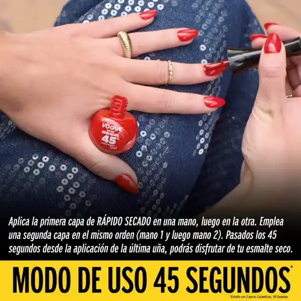 Esmalte Vogue Rápido Secado Beso Picante