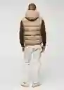 Chaleco Turinst Taupe Talla XL Hombre Mango