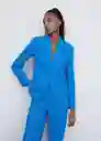 Blazer Americana Minister Celeste Talla XL Mujer Mango
