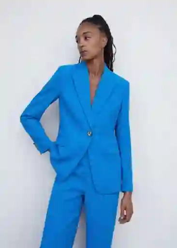Blazer Americana Minister Celeste Talla XL Mujer Mango