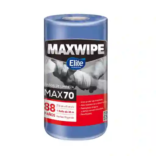 Maxwipe Paño Rollo Max Azul Uso Mecánico