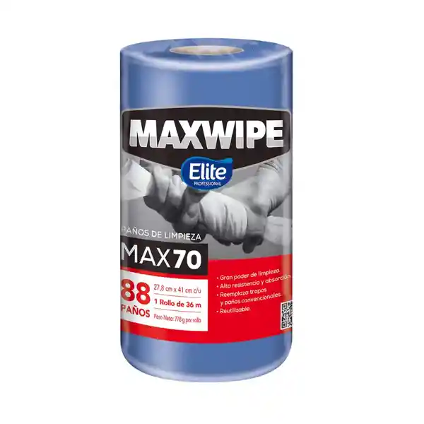 Maxwipe Paño Rollo Max Azul Uso Mecánico