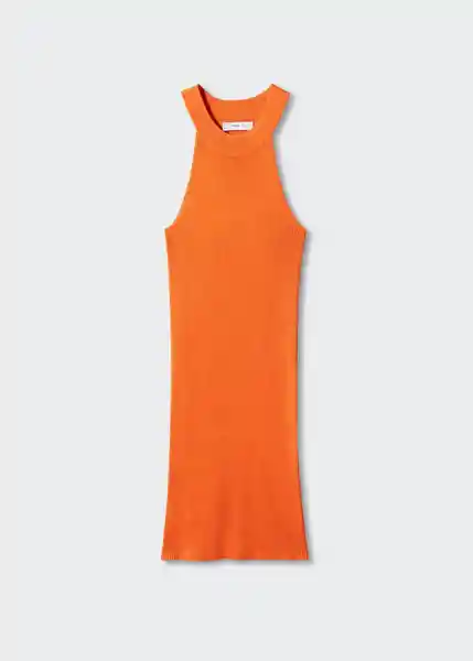 Vestido Lopez Naranja Talla 18 Mujer Mango