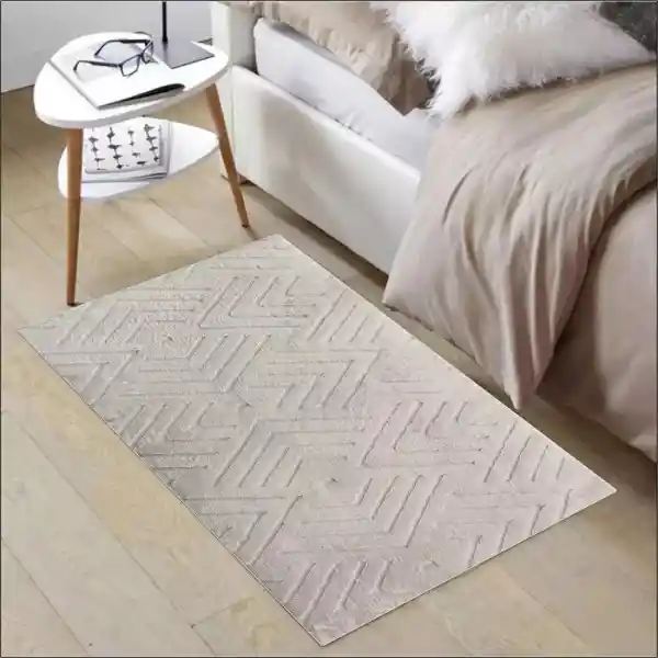 Dib Tapete Pie de Cama Napoli Beige 60 x 100 cm Ana 060-1