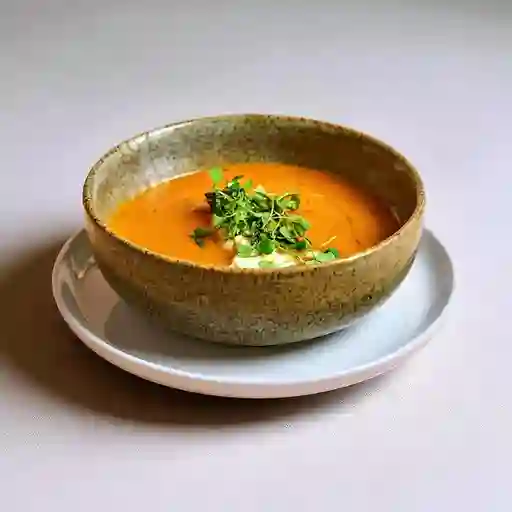 Crema de tomate y stracciatella