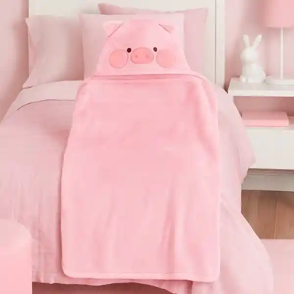Cobija Con Capucha Serie Lulu The Piggy Miniso