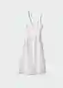 Vestido Dorotea Blanco Talla M Mujer Mango