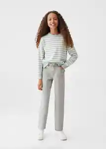 Jean Mom Tejano Gris Talla 10 Niña Mango